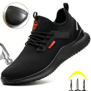 İnşaat Yıkılmaz Ayakkabı Erkek Çelik Toe Cap İş Güvenliği Boot Güvenlik Ayakkabı Erkek Botlar Kamuflaj Askeri Botlar İş Ayakkabıları 240220
