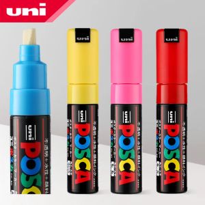 マーカーワンピースuni posca pc8kペイントマーカーペンbroad tip8mm 15colors利用可能