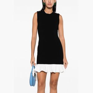 Womens Dress Fashion brand Black Sleeveless Slim Fit Mini Dress