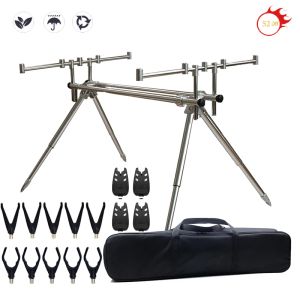 Araçlar Ayarlanabilir Geri Çekilebilir Sazan Balıkçılık Çubuk Pod Pole Stand Tutucu 5 Balık tutma çubuğu Balıkçılık ısırık alarmları pesca n0160 ile mücadele