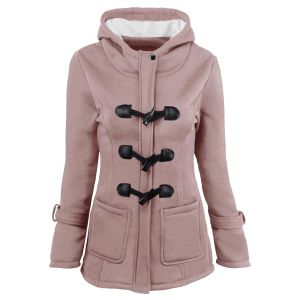 Jacken Wintermäntel Winterkleidung Damen Jacken Warm gefütterte Jacke Verdickte Oberbekleidung mit Kapuze Plus Size Fleecejacke