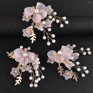 Saç klipleri 3pcs gelin düğün inci moda alaşım saç tokası bayan rngagement headdress güzellik gelini mücevher kızları tiaras hediye