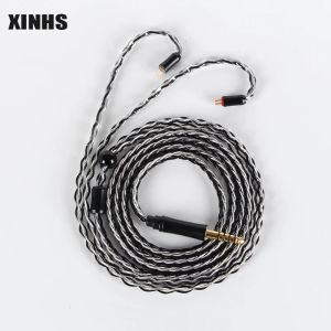Accessories XINHS 8 core 5N single crystal copper silver plated wire headphone upgrade cable