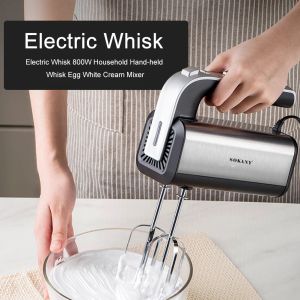 Tools 800W High Power Electric Food Mixer Dough Blender Egg Beater Spiral Whisk Cream Mixer For Household Kitchen Cooking Tools