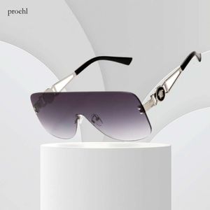 sunglasses Fashionable Frameless One-piece Large Frame Sunglasses, Metal Sunglasses Human Head, Personalized Trendy Glasses for Men and Women