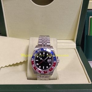 13 Style REAL PO مع Box Automatic Watches Men 40mm Red Blue Ceramic Bezel Black Dial Baricele Steel Stailled Clasp M222U