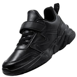 Outdoor Leather Breathable Children's Sneakers Shoes 2022 Autumn New Mesh Kids Baby Sport Black White Toddler Girls Boys Casual Running