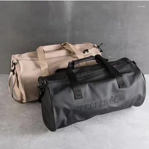 Duffel Bags Masculino Portátil Saco de Viagem de Alta Capacidade Preto Cáqui Alça de Ombro Mulheres Ao Ar Livre Fitness Bolsa Hip Hop