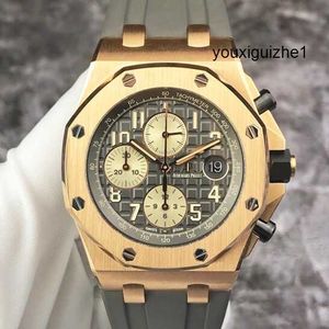 Elbise Moda Kol saati AP Bilek İzle Epic Royal Oak Ofshore Serisi 26470or Erkekler Saat 18K Gül Altın Tarih Zamanlayıcı 42mm Otomatik Mekanik Saat Garantisi