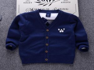 European American style School Outfits 2018 Cartoon dog Boys Sweaters Thicken Baby Cardigans Knit Clothes Autumn Kids Clothing3608985