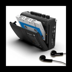 Lettore Panda 6501 Nastro portatile Radio AM/FM Lettore musicale a cassette retrò Walkman Registratori a nastro con altoparlante da 3,5 mm Riproduzione per cuffie