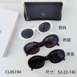 Sunglasses Ce familys new triumphal arch oval french high-class white cats eye sunglasses female GEEJ