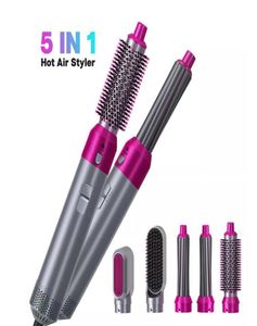 2021 vender escova de secador de cabelo 5 em 1 modelador de cabelo rolo curling wand modelador de cabelo pente kit rotativo curling ferro styler2579599