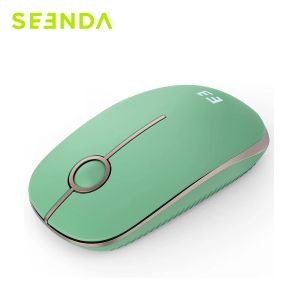 Möss seenda tyst trådlös mus söt mjuk 2,4 g USB Slim Light Cordless Whisper Tyst möss för PC -dator Desktop Notebook