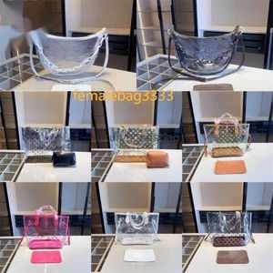 24SS Brand bag Handbags Designer bags Beach Bag Tote Bags Multifunctional portable Large capacity shopping bag New Fashion Transparent Tote 2-in-1 bag Crescent bag