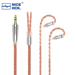 Tillbehör NICEHCK ORANGESIR HIFI CABLE 8 Kärnor 6N OCC+Hög konduktivitet Kopparblandad tråd 3,5/2,5/4,4 MMCX/0,78/N5005 PIN FÖR T3 Plus noll