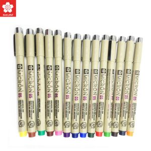 Conjunto de marcadores de 8/14 cores Sakura Pigma Micron Liner Pen Set 0.25mm 0.45mm Fineliner Drawing Pens Sketch Marker Art Supplies