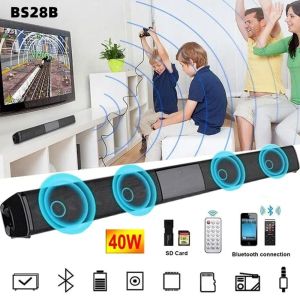 Głośniki Wysokiej jakości głośnik Bluetooth BS28B Wallmounted Wallmounted Wallmonted 40W dźwięk stereo teatr domowy