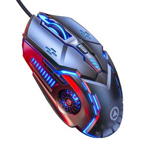 Ratos 3200DPI G5 Gaming Mouse 7 cores Backlight USB Wired Silent Mouse RGB Optical Mouse Ergonômico Mouse Gamer para PC Laptop