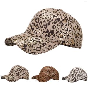 Top Caps Gorras Jaycosin 2024 Moda Kadın Erkekler Spor Leopar Baskı Nefes Bitir