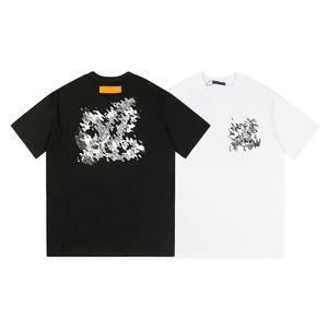 designerskie małże koszulki letnia koszulka luksusowa klasyczna litera Paris Tshirts Geometria kwiaty czarne białe ubranie Casual Cotton Womens Tee Top