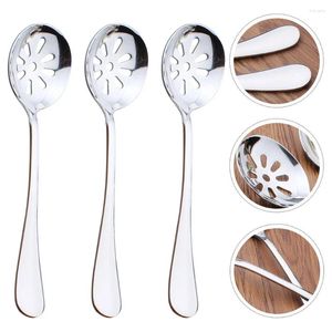 Colheres 6 Pcs Colander Caviar Slotted Utensílios de Servir Domésticos Metal Cozinha Gadget Acessório Aço Inoxidável Reutilizável