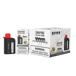 Sunfire Offizielle Original Shisha Shisha 10k DTL 10000 Puffs 0mg 3 mg 6 mg 9mg Vape Stift Pod-Gerät 20 ml vorgefüllt 650 mAh Batterie 10 Aromen in serienloser Versand nach USA EU