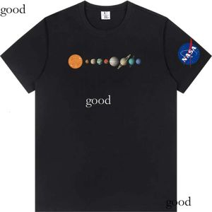 Maglietta da uomo Maglietta a maniche corte con marchio della NASA per camicia da uomo di design 2023 Nuova maglietta estiva in cotone allentato taglie forti Maglietta casual Underlay 727