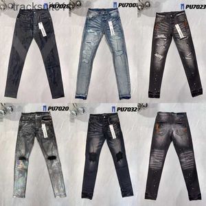 Męskie dżinsy ksubi fioletowe marka dla męskich projektantów dżinsów Pants High-end Quality Prosta design shinny dresspants projektanci pantnes 240229