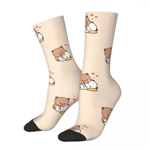 Herrstrumpor Happy kram Retro Harajuku Bubu Dudu Cartoon Hip Hop Casual Crew Crazy Sock Gift Mönster tryckt