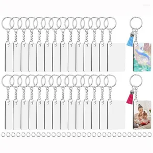 Chaveiros 90 pc Sublimação Keychain Blanks Set com anéis e salto para DIY Crafting Jóias Fazendo Quadrado