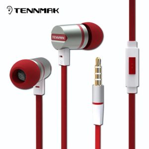 Headphones TENNMAK Dulcimer 3.5mm Metal Earphones Earbud with Microphone & Remote clear sound & strong bass free shipping