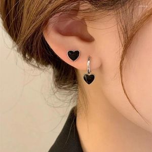 Stud Earrings Exquisite Niche Design Vintage Metal Tassel Chain Heart Earring Set Irregular Geometric Cherry For Women Gifts Jewelry