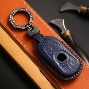 Car Key Case Cover Fob Keyring Shell for Buick Envision Vervno GS 20T 28T Encore NEW LACROSSE for Opel Astra K Real Leather Bag