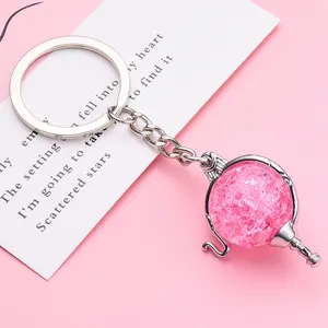 Chaveiros Catuni Coração de Kandrakar Chaveiro Clássico Rosa Gemstone Joias Anime W.i.t.c.h.Pingente de cosplay para presente de menina e mulher