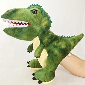 Lalki 30 cm dinozaurowe marionetki relecjonalne Triceratop Tyrannosaurus Rex Hand Puppets Plush Toys Doll dla dzieci dorosłych