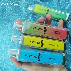 Original ATVS 4000 Puff Disposable Vapes Pen Nyaste paket Puff 4000 E Cigarett 0% 2% 3% 5% förångar Laddar Mesh Coil Vape Pen One Day Puff 12K 18K