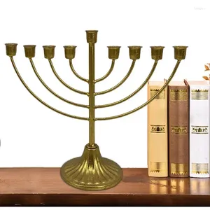 Portacandele Elegante supporto in metallo rimovibile Menorah adatto per candele standard di Hanukkah, regalo per la celebrazione