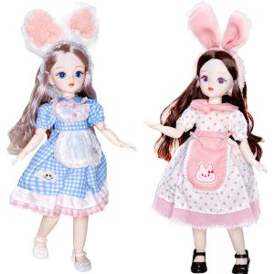 Bebekler çekici gözler 1/6 bjd bayt bebek için çocuk kızlar doğum günü hediyesi balljointed anime figür bebek 30cm elbiseler giysi elbise