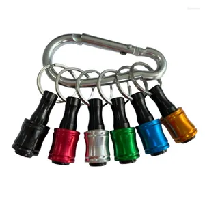 Professionellt handverktyg sätter 1/4 tum Shank Keychain Extension Bar Aluminiumlegering Skruvmejselbitar Hållare Snabbförändringshylsa omvandlingsstång