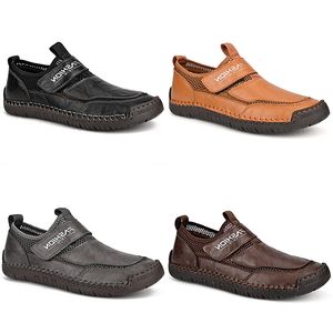 Venda quente novos sapatos casuais preto branco marrom escuro cinza sapatos de negócios masculinos tênis esportivos respiráveis GAI