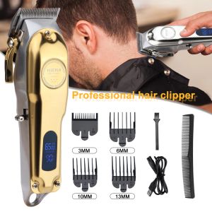 Aparadores 2023 Novo Clipper Profissional Cabelo elétrico Clipper Recarregável Máquina de aparador de cabelo de barbeiro de barbear de barbear de barbeador de barbeadores