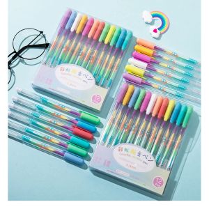 Stifte 12 teile/los Kawaii Farbige Gel Stifte Set 0,8mm Kugelschreiber für Journal Nette Schule Schreibwaren Textmarker Marker Stifte