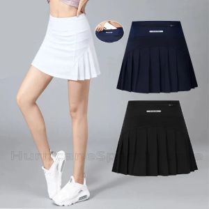 Abiti Donne New Quickdry Gritta che corre sport Sports Elastic High Waist Twopiece Yoga Skort Fitness Summer Tennis Badminton Gonna a pieghe