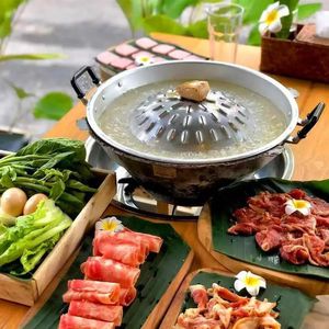 Professional Food Grill Pan Camping Barbecue Grilling Accessory Korean Shabu Kitchen Cooking Tools Home Outdoor 240223