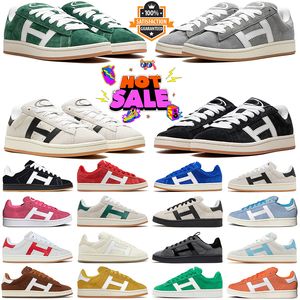 2024 Designer Suede Shoes Mens Casual Shoes Sneakers Svart mörkgrön Scarlet Grey Crystal White Amber Tint Gum Argentina Pink Velvet Vegan Women Sports Triners