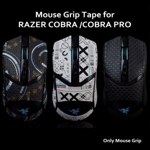 Pedler kaymayan Emik Ter Ön kesim fare kavrama bandı Kertenkele Cilt Çıkartma Fare Kavrama Bandı Kertenkesi Kertenkesi Cilt Sticker için Razer Cobra Pro