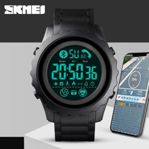 Watches Original Men Smart Watch luksusowy cyfrowy smartwatch najlepsza marka skmei sleeping Moniter aplikacja przypomina zegarki Bluetooth na Android iOS