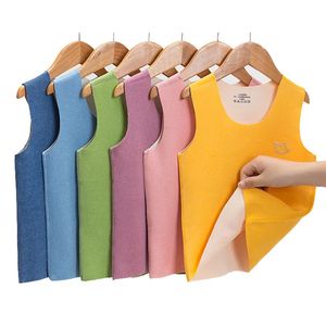 Meninas roupa interior térmica colete inverno quente crianças undershirt meninos roupas 2-14 anos de idade crianças topos outono adolescente cation colete 240226