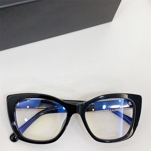 Personalizado 1.61 1.67 lentes de prescrição luxo anti luz azul leitura óculos de sol emoldurados pretos CH3460 mulher designer de armação óptica acetato óculos de olho de gato óculos